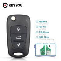 Keyyou สำหรับเกียริโอซีด Ceedpro Picanto 2004-2011 Kunci Remote Mobil พลิก433Mhz พร้อมชิป Id46กุญแจรถยนต์อัตโนมัติ3 Ons