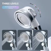 New Pressurized Bath Shower Head Three Spray Modes Gears High Pressure Water Saving Adjustable Bathroom Accessories Shower Set