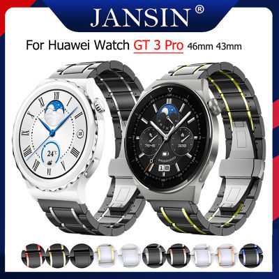 สาย สำหรับ Huawei Watch GT 3 Pro ร์ทวอทช์ 46mm 43mm สายนาฬิกาสำรอง Huawei Watch GT 3 Pro luxury Ceramics สายรัดสแตนเลสของ