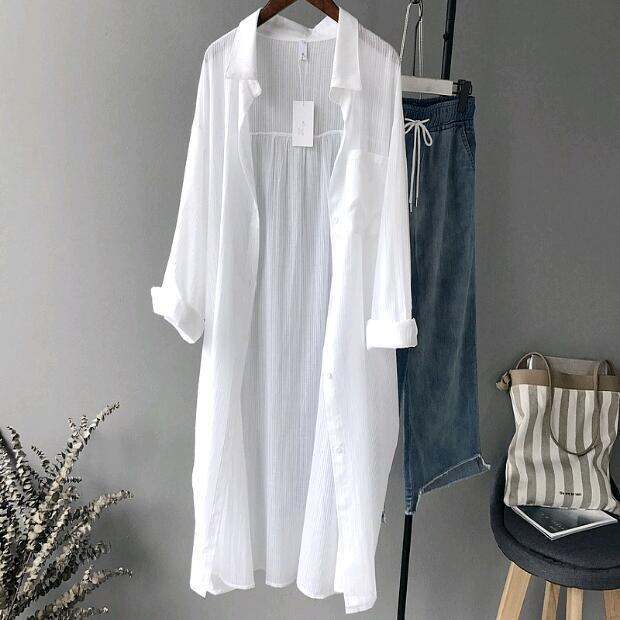 White 2025 summer cardigan