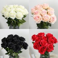 【Approving】12 PcsTouch SilkFlowers DIY ดอกไม้ประดิษฐ์ Fakefor งานแต่งงานตกแต่งบ้าน