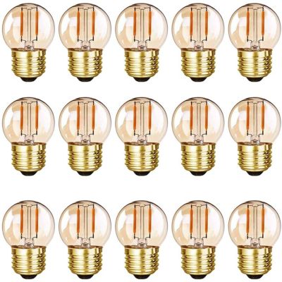 G40 Mini Globe LED Filament Light Bulbs 1W Edison Led Bulbs 8 Watt Warm Amber 2200K E26 E27 110V 220V Vintage String Light Bulb