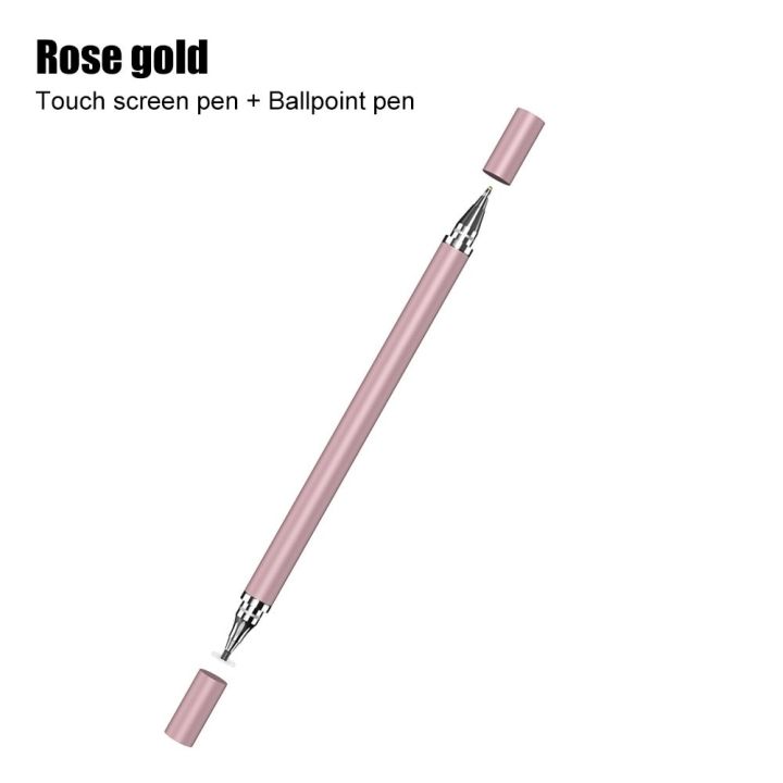 ปากกาสไตลัสแบบ2-in-1สำหรับปากกาโต๊ะวาดรูปโทรศัพท์มือถือปากกาคาปาซิทีฟปากกาหน้าจอสัมผัสแบบสากลดินสอสำหรับแผ่น
