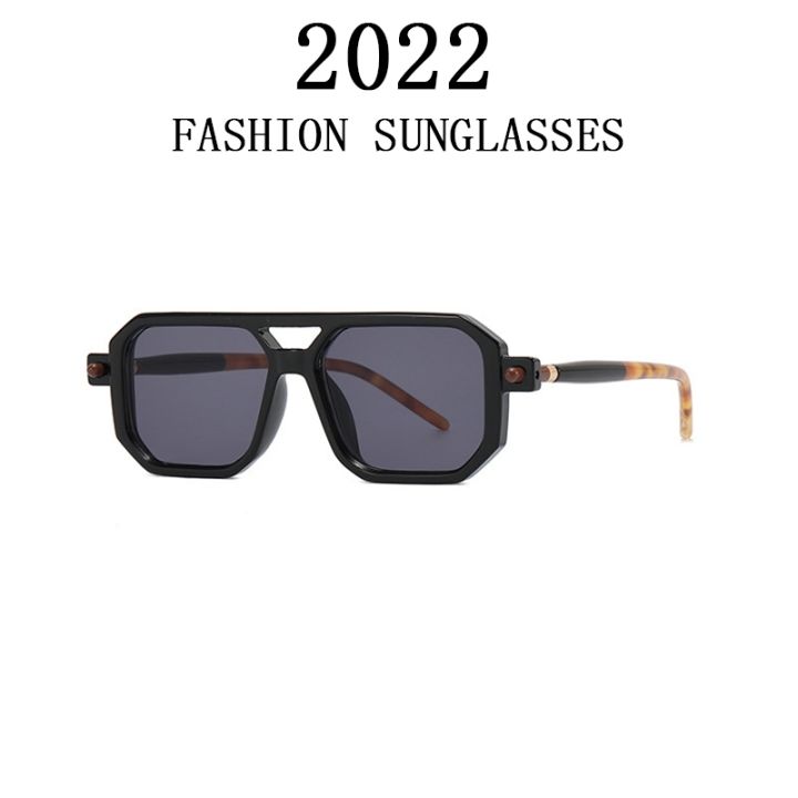 แว่นตากันแดดทรงเหลี่ยม2022สำหรับผู้ชายแฟชั่นแว่นตาแบบย้อนยุคสุดหรูสีฟ้าปิดกั้นแสงสีฟ้า-vasos-decorativos-oculos-de-sol-masculino