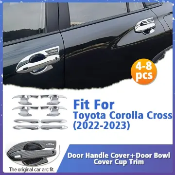 Inner Door Handle Bowl Cover Trim Carbon Fiber Style For Toyota Sienna 2021-2022