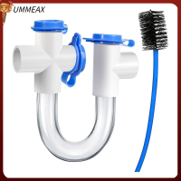 UMMEAX รูปร่างโปร่งใส U-รูปหลอดตัวยู PVC ปิดผนึกแปรงอัตโนมัติทีปิดกั้นท่อระบายน้ำคอนเดนเสท HVAC