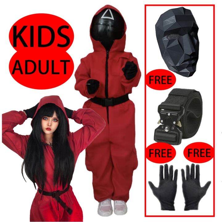 【READY STOCK】Squid Game Costume for Kids and Adult Korea TV COS Squid