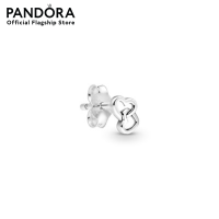 Linked hearts sterling silver stud earring