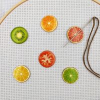 ♚ Fruit Needle Minder Magnetic Kawaii Needle Nanny Embroidery Supply Cross Stitch Tool Pin cushion for holding Sewing Needles