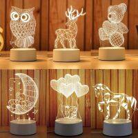 （HOT NEW）ความคิดสร้างสรรค์3d โต๊ะไฟไฟ Led กลางคืนภาพ