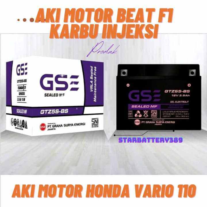 Aki Motor Honda CS 1 GTZ5S (GSE)Aki Kering MF Blade Spacy Verza