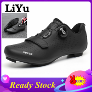 LiYu Giày Đạp Xe Rằn Ri Giày Đạp Xe Đường Trường Không Khóa Chất Lượng Cao