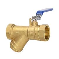 BSP 1/2 3/4 1 1-1/4 1-1/2 2 Female Inline Y Mesh Strainer Threads Filter Brass filter valve With the handle