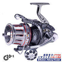 High Quality Fishing Reel 8000-12000 ALL METAL 10+1 Ball Bearings Drag 25kg Pesca Carp Spinning Reels Molinete Peche En Mer