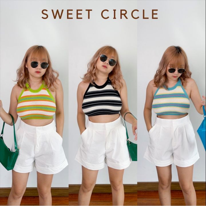 sweet-circle-เสื้อคล้องคอไหมพรม-บิกินี่ไปทะเล-เสื้อไหมพรมสายฝอ-เสื้อผูกคอไหมพรม-เสื้อผูกหลัง-เสื้อไหมพรมเซ็กซี่