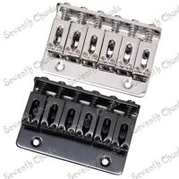 WK-A Set Top Load 6 String Flat Saddle Bridge For Electric Guitar Replacement  - Length 65MM  - Chrome and Black choose