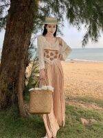 กางเกง Lijiang Dali Travel Wear Bohemian Wide-leg Pants Seaside Holiday Casual Suit Womens Summer Chiffon Mopping Pants