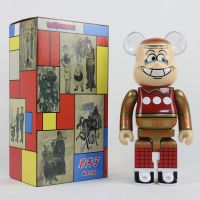 Bearbrick Old Master Building Block หมี400% 28ซม. เล่นตุ๊กตาตุ๊กตาเสียงร่วม ABS หมีรุนแรง Ornament