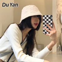 Du Yan หมวกอาบน้ำเด็กทรงถังป้องกันแสงแดดสำหรับวันเดินทางหมวกชาวประมงฤดูแฟชั่นของผู้หญิง