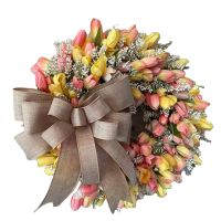 Tulip butterfly wreath Mothers Day Thanksgiving wreath gift door wall decoration