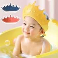 Adjustable Baby Shower Shampoo Cap Crown Shape Wash Hair Shield Hat for Baby Ear Protection Safe Children Shower Head Cover Showerheads