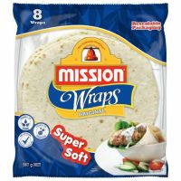 Mission แป้งตอติญ่า Mission tortillas Original Wrap (8 pcs) 360 g (HALAL)