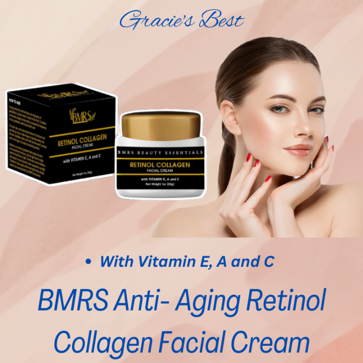 BMRS Anti Aging Retinol Collagen Facial Cream Anti Acne Breakout, Pekas