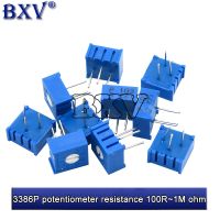 50PCS 3386P Potentiometer Precision Adjustable Resistance 100 200 500 Ohm 1K 2K 5K 10K 20K 50K 100K 200K 500K 1M Ohm 103 New WATTY Electronics