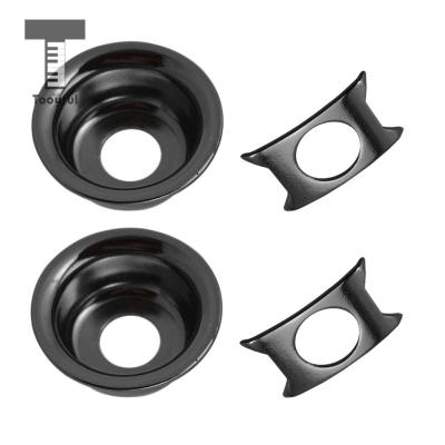 ‘【；】 Tooyful 2 Pieces Iron Round Cup Jack Plate Socket Cover Head Cap Retainer Clip For Telecaster Tele Electric Guitar Parts