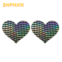 ZNPNXN ที่ปิดหัวนมแบบเลเซอร์เซ็กซี่1คู่แผ่นติดกาวสำหรับผู้หญิงสติกเกอร์หน้าอกที่มองไม่เห็นหน้าอกสติกเกอร์หน้าอกแบบใช้แล้วทิ้ง