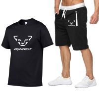 2023 Summer DYNRFIT 100 Cotton T-Shirt and Shorts Sets Brand Men T-Shirts Set Outdoor Men Clothing Two Pieces Tracksuit Suit