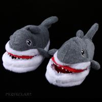 [perfeclanfdMY] 【Stok sedia ada perfeclan2】1Pair Shark Shape Fluffy Slippers Animal Funny Indoor Floor Home House Shoes