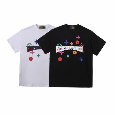 COD DSFDGDFFGHH High quality mens and womens same-sex couple top L1V new fashion casual pure cotton chest color logo printing large short sleeved T-shirt XS-3XL collar label hanging tag