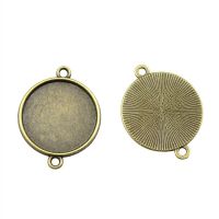 Fit Round 20Mm Antique Bronze Silvr Base Setting Components Jewellery Making Supplies Art Crafts Diy Make Accessories