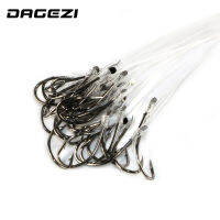 DAGEZI 25 ชิ้นตะขอตกปลากับสายตกปลาเหล็กคาร์บอนสูง 8-16 # Barbed Hooks Pesca Tackle อุปกรณ์เสริม-hexinge