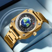 Penn state students watch new stray earth map square male money man blue planet quartz new concept --238811Hot selling mens watches▲❡¤