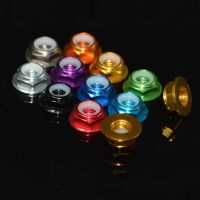 Left Right Hand M5  H-4.5mm Various Color Aluminum Alloy(T6061) Hex Flange Nut with Self Locking Nylon Insert  Model Decoration Nails Screws Fasteners