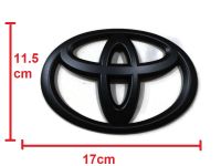 โลโก้หน้ากระจังสีดำด้าน โตโยต้า 17 x 11cm สำหรับรถ toyota  vigo fortuner champ **ครบเครื่องเรืองประดับ** **จัดส่งเร้ว