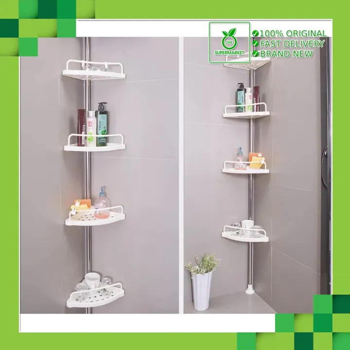 sell like hot cakesANNIEMC Adjustable Bathroom Multi Corner Shelf Shower izer Lazada PH
