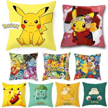 Pokemon Pillowcase Toy Pikachu Anime Cartoon Pattern Pillowcase Pikachu  Cushion Cover Pillowcase Home Decoration 45*