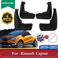 AMudflaps สำหรับ Renault Captur 2019 2020 2021 Splash Guards Mud Flaps ด้านหน้าด้านหลังล้อ Fender Mudguards รถอุปกรณ์เสริมภายนอก