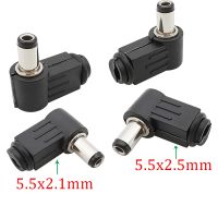 10Pcs 90-Degree 5.5x2.5mm/2.1mm Power Plug Connector Right Angle 5.5MMx2.5MM/2.1MM DC Power Male Plug Soldering Cord Tip Adapter