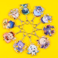 INSENSITIVESTORE64RE5 Man Key Ring Gift Bag Decoration Two-sided Cosplay Key Chains Anime Keychain Genshin Impact Acrylic Pendant Keyring