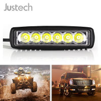 Justech Slim 18W LED Work Light Spot Bar สำหรับ Jeep Offroad Bus รถบรรทุกเรือ A 4WD 12V 24V 6500K รถเปลี่ยนแสง