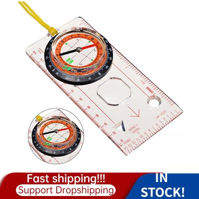 ：《》{“】= 1Pcs Portable Magnifying Compass Ruler Cross-Country Race Measure Ruler Map Scale Military Compass For Hiking Camping Outdoor