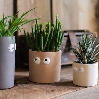 Cement Flower Pots Cute Personality Cartoon Planter Succulent Green Plants Flowers Creative Vintage Bonsai Pot Craft Accessories