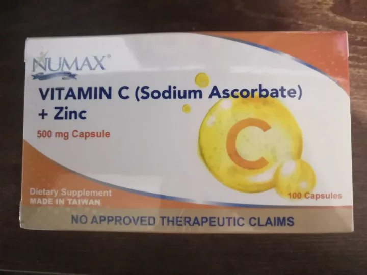 Numax Vitamin C (Sodium Ascorbate) + Zinc 500mg Lazada PH