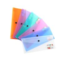 6pcs A4 File Pocket Document Folder File Document Holder Envelope Folder with Snap Button for Students Teenagers Office Worker