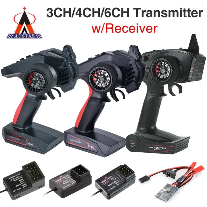 AUSTAR RC Transmitter And Receiver 2.4G 3CH 4CH 6CH Universal RC