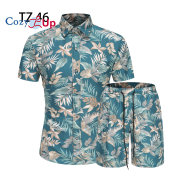 Cozy Up Men Clothing Set Two Piece Set Summer Beach Wear Floral Print